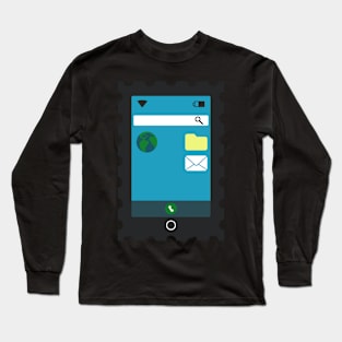 Cell phone postage stamp Long Sleeve T-Shirt